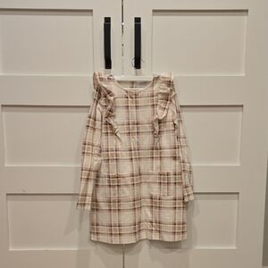 Janie and Jack Cream Plaid Dress